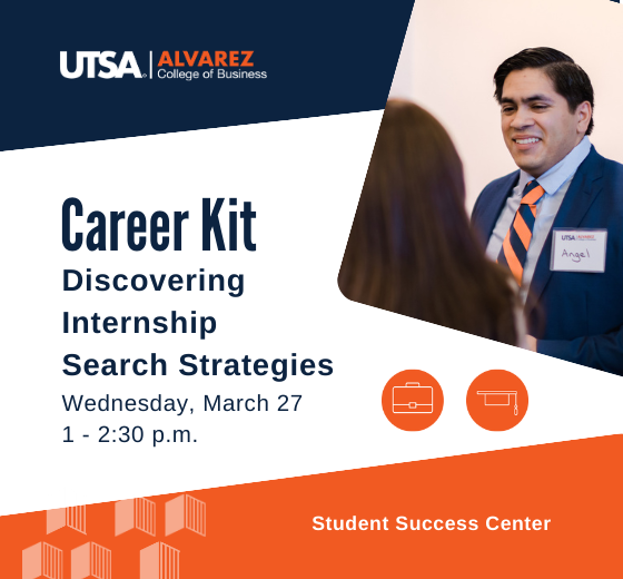 Internship Search Workshop on March 27 from 1-2:30 p.m.