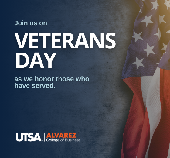 Veterans Day Event Graphic with Flag