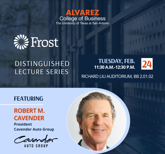 Frost Lecture with Robert M. Cavender Feb. 24, 2026 at 11:30 a.m. in the Richard Liu Auditorium