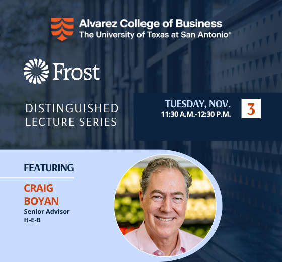 Nov. 3 Frost Lecture with Craig Boyan of H-E-B.