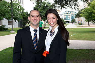 Student leaders Zack Dunn and Ileana Gonzalez