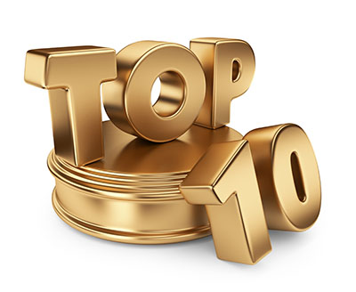 Top Ten Graphic in Gold