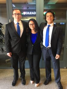 Finance student participants (left to right) were Sean Cato, Crystal Banda and Kevin Espinosa.