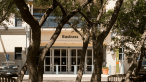 Image of the UTSA Business Building Entrance