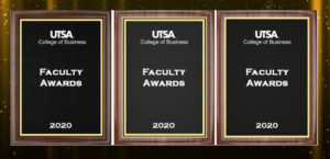 Faculty award plaques