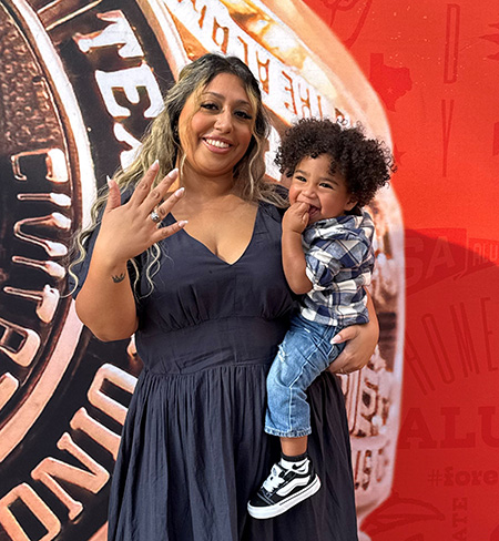 Sophia Kayani with her son